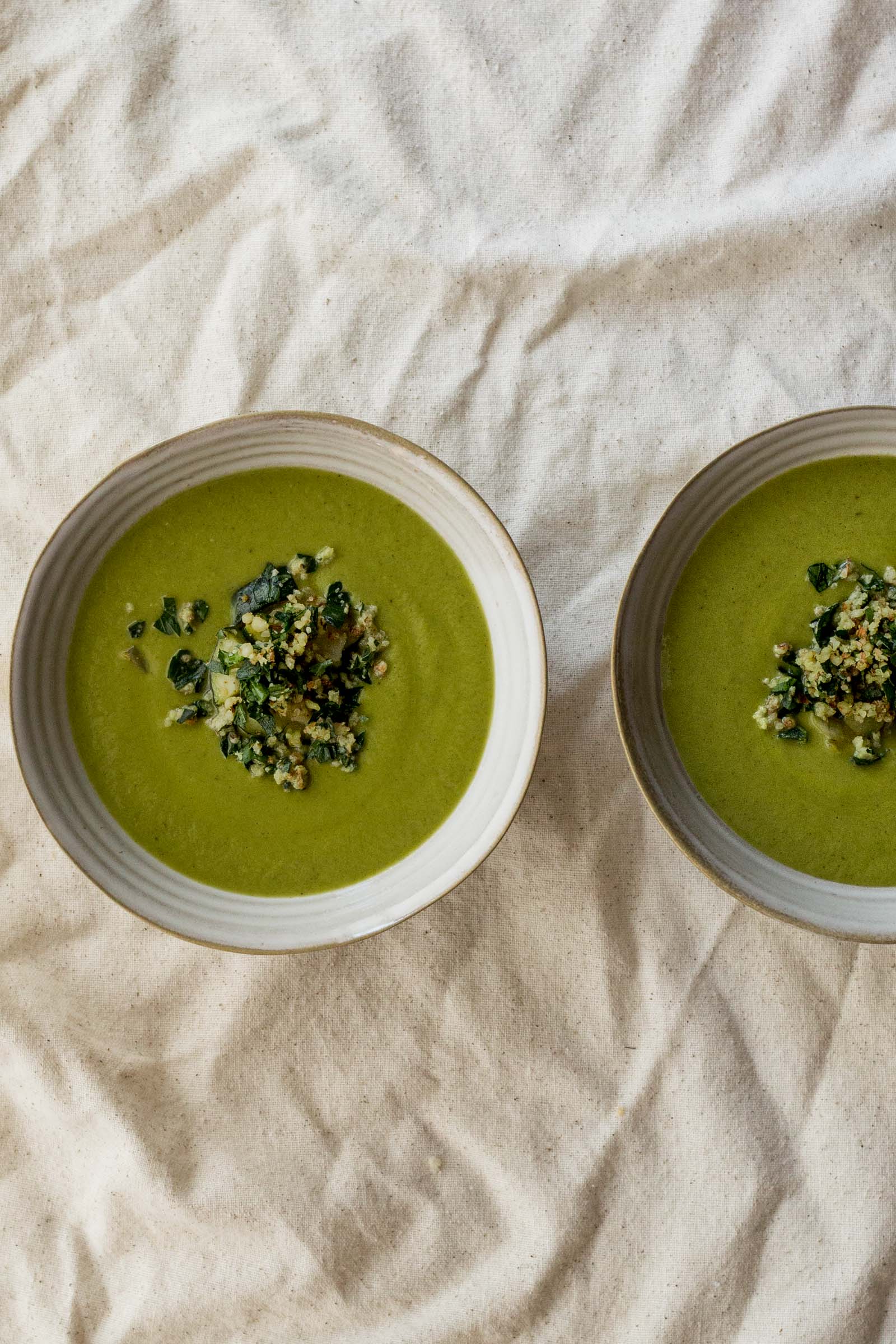 Zucchini & Za'atar Soup with Almond Gremolata Dishing Up the Dirt