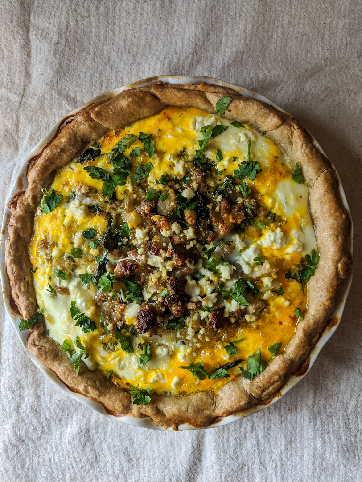 Turnip & Chorizo Quiche Dishing Up the Dirt