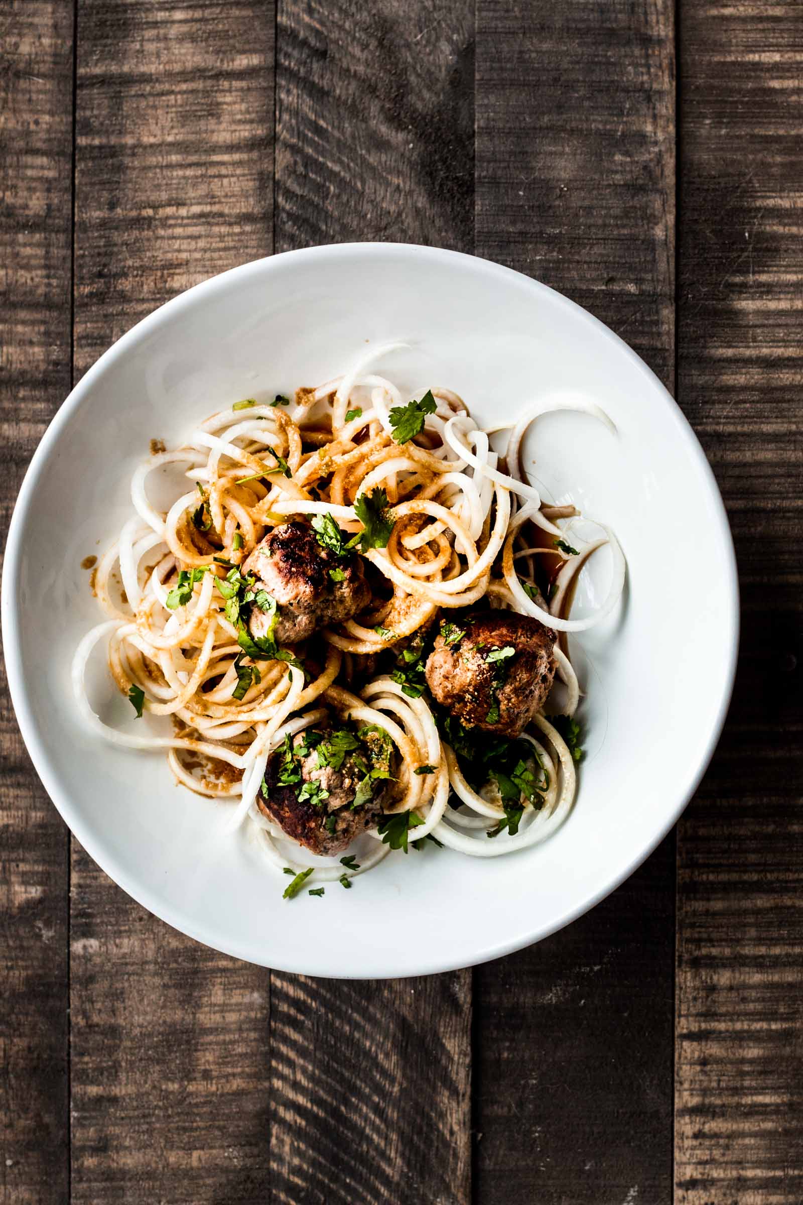 Miso &amp; Ginger Chicken Meatballs - Dishing Up the Dirt
