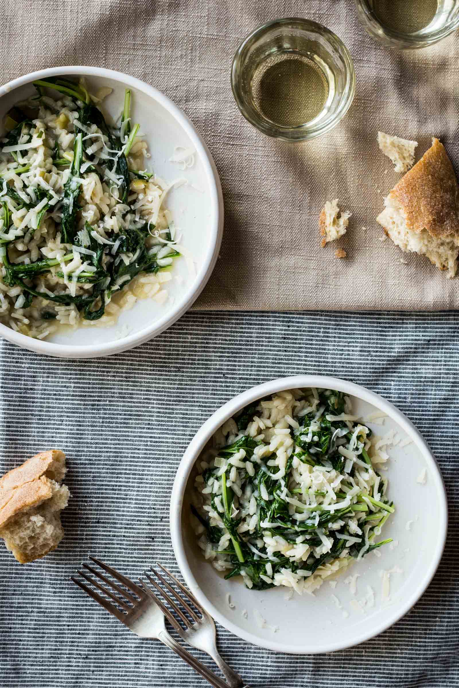 Green Garlic Risotto Dishing Up the Dirt