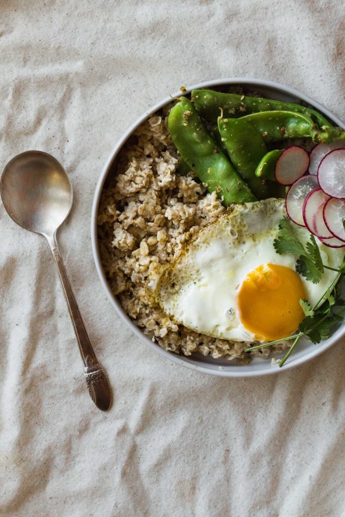 Savory Oatmeal with Miso Butter - Dishing Up the Dirt