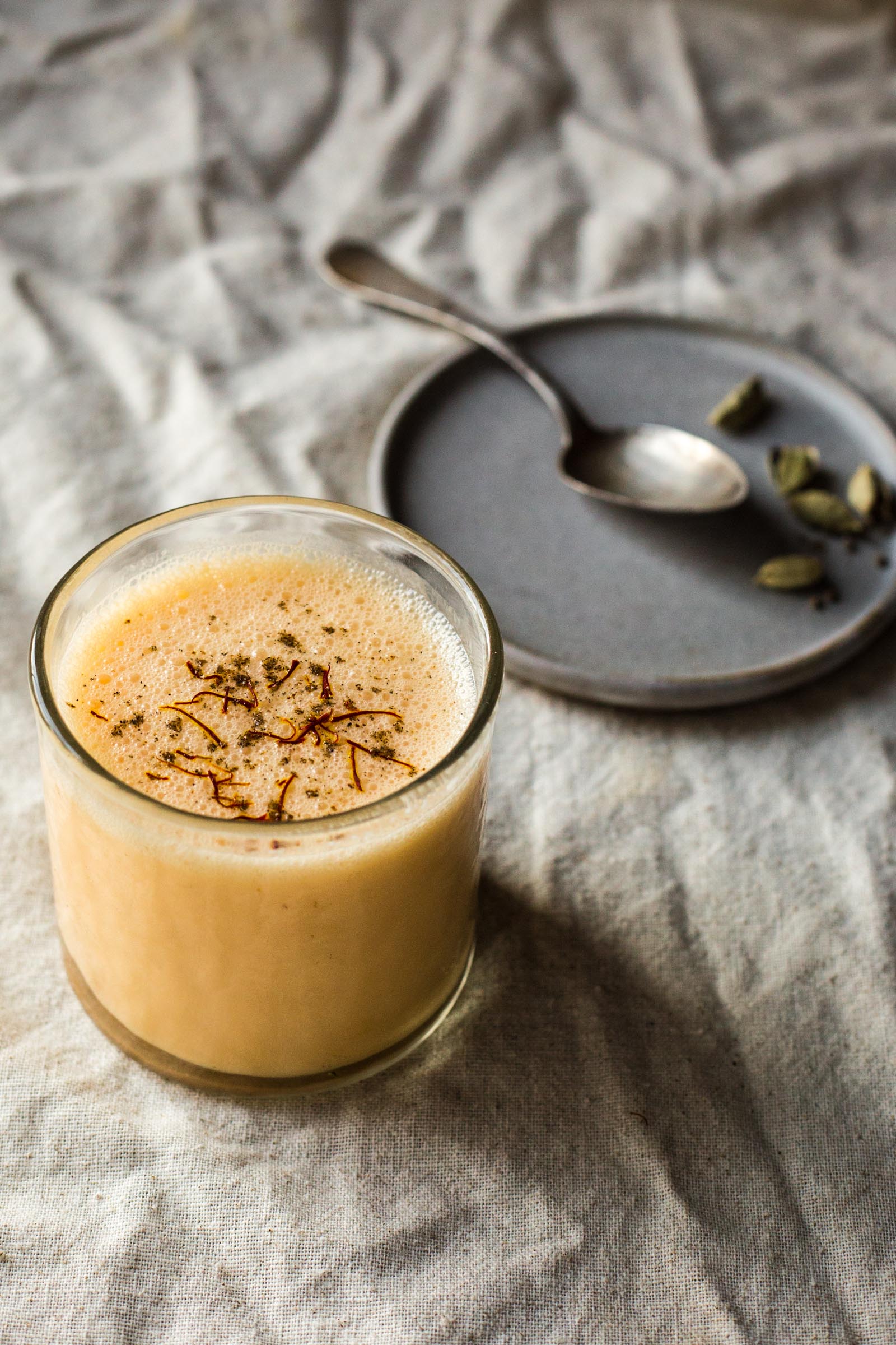 Spiced Cantaloupe & Honey Lassi - Dishing Up the Dirt