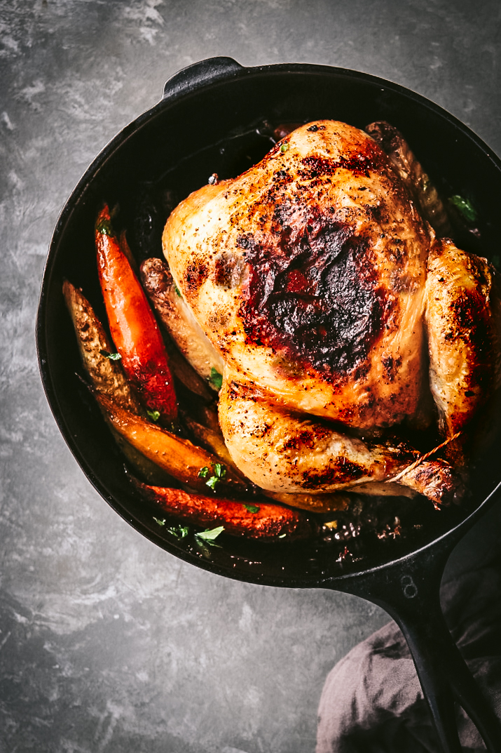 Moroccan-Spiced Roasted Chicken & Carrots - Dishing Up the Dirt