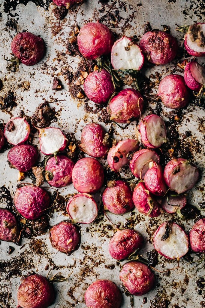 Roasted Radishes with Anchovies - Dishing Up the Dirt
