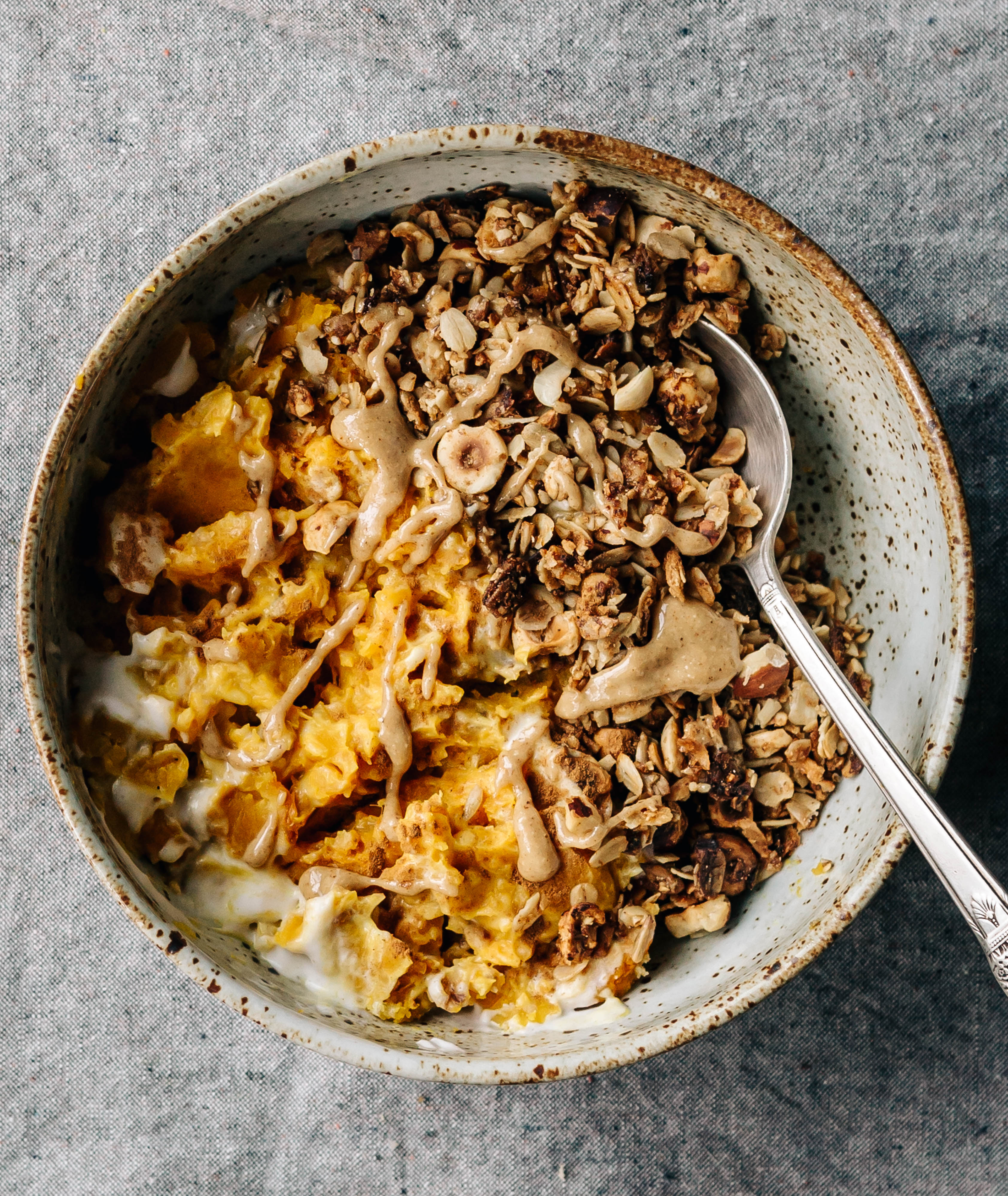Winter Squash Breakfast Porridge with Hazelnut Granola - Dishing Up the ...