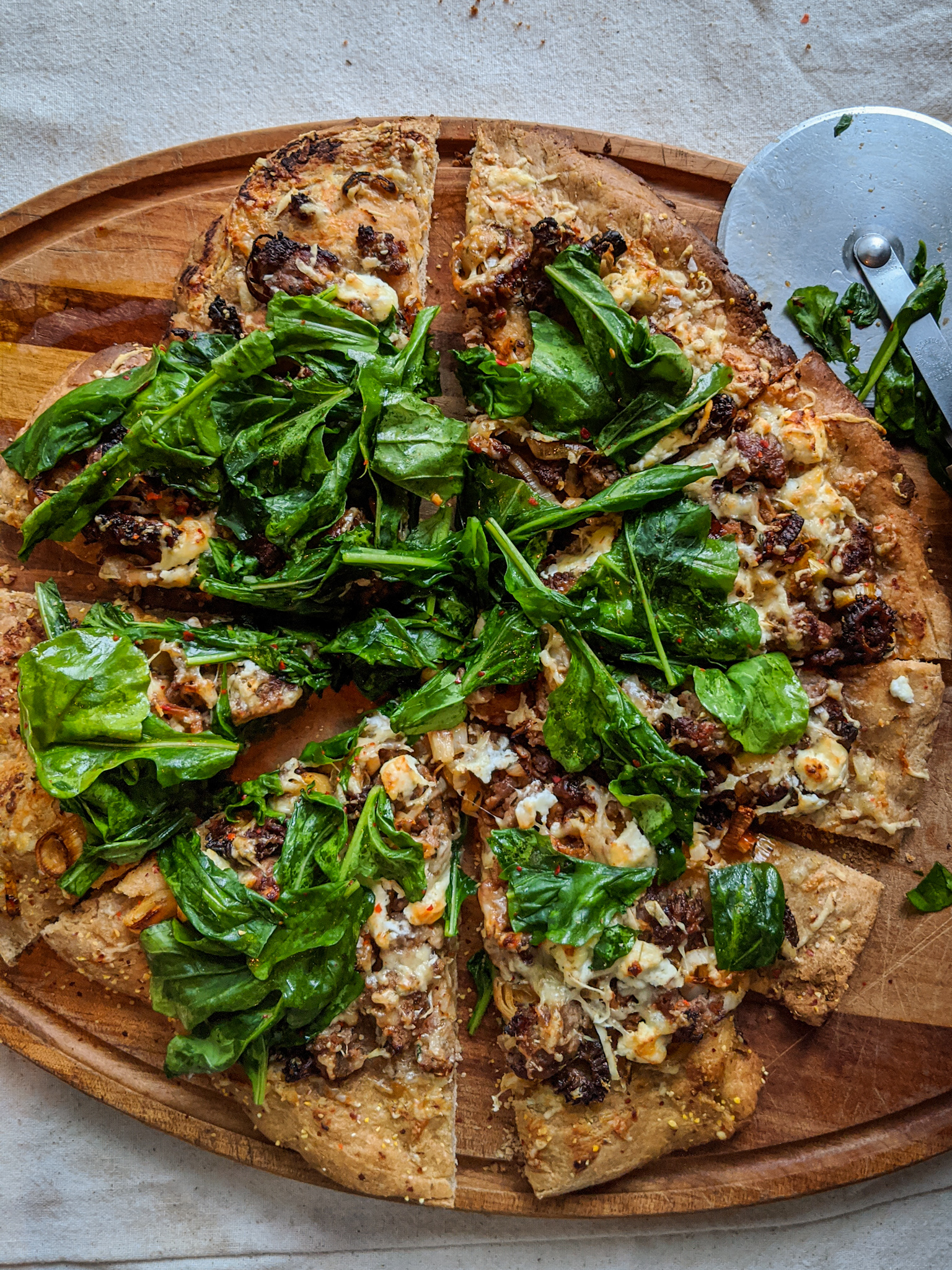 Morel Mushroom Pizza With Sausage & Green Garlic Dishing Up the Dirt
