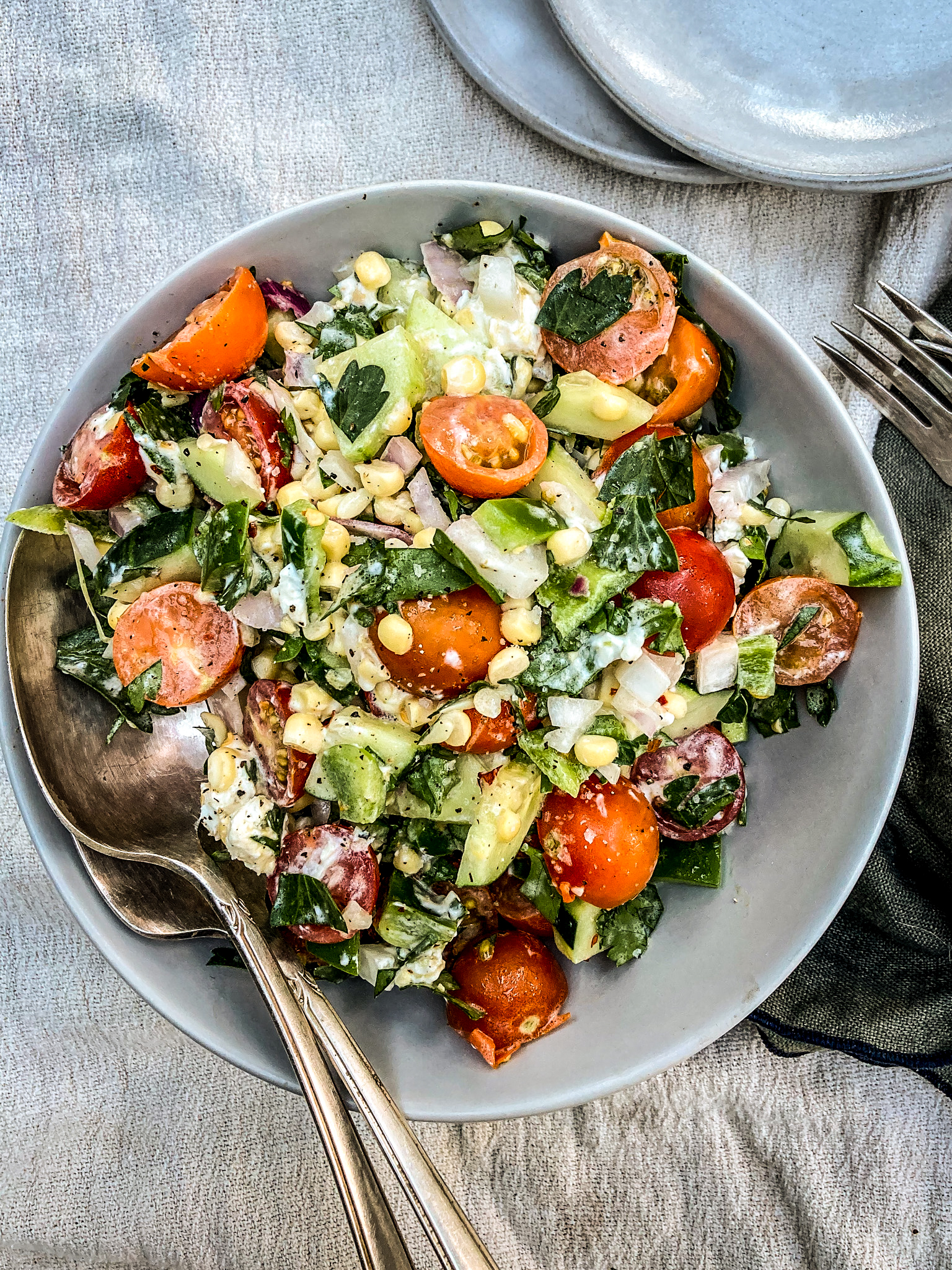 Summer Crunch Salad - Dishing Up the Dirt